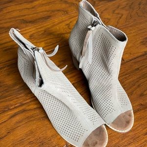 TOMS peep toe booties